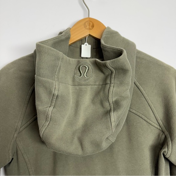 Lululemon Scuba Hoodie *Light Cotton Fleece Gray Sage Size 4 - Picture 3 of 7